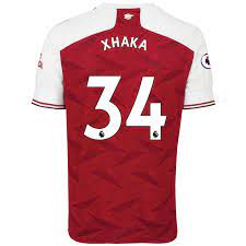 Granit xhaka wird wohl zum fc arsenal wechseln. Kinder Fussball Granit Xhaka 34 Heimtrikot Rot Trikot 2020 21 Hemd