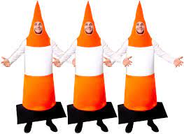 However, this method can prove problematic as the rounded base of a cone can be difficult to trim evenly, especially when made of a tough substance like poster board. Pack Of Road Cone Fancy Dress Traffic Cone Costume Stag Night Funny Outfit Lot Ebay