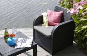 Salon De Jardin Modele Balcon Plazza Constitue De Deux Fauteuils Et Une Table Basse Mobilier Jardin Table Et Chaises De Jardin Salon De Jardin