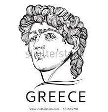 Image Result For Greek Face Cartoon Greek Drawing Male Sketch Drawings