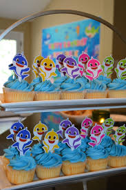 2nd Birthday Baby Shark Cake Decorations Baby Shark Cupcake Toppers 2nd Birthday Party For Girl Shark Theme Birthday Shark Themed Birthday Party