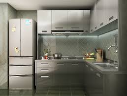 The stainless steel shelf design is also great for hanging utensils and other essentials. High Quality High Quality Stainless Steel Residential Kitchen Simple Modern Style Brushed Finish Stainless Steel Kitchen Cabinet Diyue Manufacturers And Suppliers Diyue