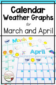 Calendar Weather Graph For March And April Weather Graph Graphing Activities Kindergarten Lessons