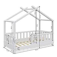 Vitalispa Kinderbett Hausbett Design 70x140cm Weiss Zaun Kinder Bett Holz Haus Schlafen Hausbett Spielbett Inkl Lattenrost Un Quarto Quarto Infantil Montessori