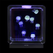 Elegantoss Illuminated Jelly Fish Tank Artificial Aquarium With 30 Leds 5 Color Changing Light Effects Mood Lamp Walmart Com Mood Lamps Jellyfish Tank Color Changing Lights