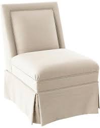 one kings lane greer skirted slipper chair talc linen chair slipper chair eames chair replica