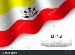 Waving Flag Kerala Region India On Stock Vector Royalty Free 1198945639