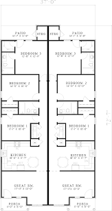 Long Style Ranch Duplex Duplex Plans Duplex Floor Plans House Plans And More