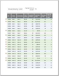 Equipment Inventory List With Reorder As Highlighted Word Excel Templates