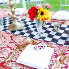Maybe you would like to learn more about one of these? Black White Checkered Table Runner Hire Dress It Yourself