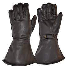 The Merino Wool Lined Leather Motorcycle Gauntlet In Classic Black Leather Gauntlet Leather Leather Motorcycle Gloves