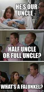 Half Or Full Uncle Modern Family Modern Family Tv Show Modern Family Family Tv
