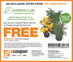 I'm a master gardener who has worked at country clubs horticultural departments and for private homeowners in wealthy areas. Home Depot Canada Garden Club Coupon Buy Any Two Tropical Plants Orchids Or Florals And Get The Third Free Canadian Freebies Coupons Deals Bargains Flyers Contests Canada
