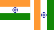 Die farben der flagge sind blau, orange, weiß, grün. Flagge Indiens Wikipedia
