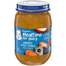 Gerber 3rd Food Glass Turkey Harvest Dinner Baby Meals 6oz Target