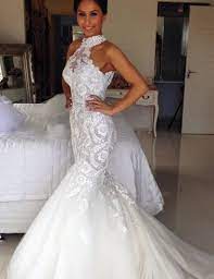 Get the best deal for beading lace sleeveless mermaid & trumpet wedding dresses from the largest online selection at ebay.com. Mermaid Style Lace High Neck Sleeveless Court Train Wedding Dress Dresstells Com