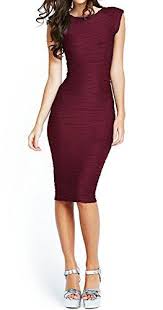 Taydey Womens Midi Dresses Sleeveless Knee Length Party Evening Dress Medium Burgundy You Can Get Womens Midi Dresses Midi Dress Sleeveless Evening Dresses