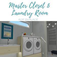 Attached to the master bedroom is of course a large walk in closet making it easy to stow away suitcases and shopping finds. Age In Place What S Going On In The Master Closet And Laundry Room