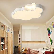 Litfad Dimmable Led Ceiling Light Cartoon Cloud Design Ceiling Lamp Fixture In White For Girls B Kids Lighting Bedroom Bedroom Ceiling Light Kids Room Lighting