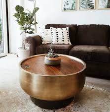 Coffee table with drawers | 7 beautiful coffee tables with storage. Drum Storage Coffee Table Decorating Coffee Tables Coffee Table Coffee Table Base