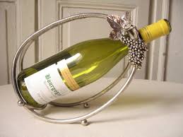 Porte Bouteille En Metal Argente Decor Grappe De Raisin Serviteur De Vin Support De Bouteille Table Maitre D Hot French Vintage Champagne Bottle Bottle