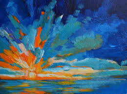 Orange county painting pros is an orange county painting contractor. Orange Blue Sunset Landscape Painting By Patricia Awapara