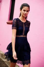 Catherine Double Layer Skater Dress Navy Lace Dress Valleygirl Navy Lace Dress Dresses Lace Dress