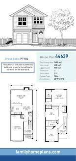 The front entrance leads to an entry that accesses both the garage and apartment. Traditional Style House Plan 44639 With 3 Bed 3 Bath 1 Car Garage Narrow House Plans Narrow Lot House Plans Garage House Plans