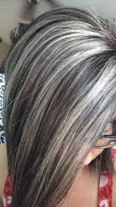 Frosted Hair For Gray Hair Google Search Gray Hair Highlights Blending Gray Hair Transition To Gray Hair