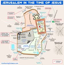 Jerusalem In Jesus Time Map New Testament Times Jerusalem