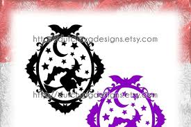 Halloween invitation with witch flying on a broom. Free Halloween Cutting File Frame With Decorated Border And Witch In Jpg Png Svg Eps Dxf For Cricut Silhouette Bats Swirls Swirly Curly Crafter File
