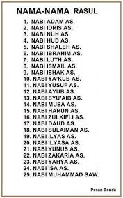 Kisah 25 nabi dan rasul dalam agama islam bisa menjadi hikmah dan teladan bagi umatnya, termasuk buah hati parents. Nama Nama Rasul Steemit