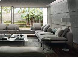 Total Grey Contemporary Living Room Design Living Room Designs Living Room Sofa