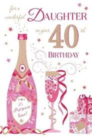 Sending 40th birthday flowers to celebrate a big milestone in your loved ones' life can't be any easier. Daughter 40th Birthday Card Glitter Cocktail S Flowers Butterflies 9 X 6 40th Birthday Cards Sister Birthday Card Birthday Cards