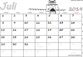 Kalender 2021 / kalender 2022 / detta halvår / nästa halvår Kalender Juli 2019 Skriva Ut Gratis Utskrivbara Pdf