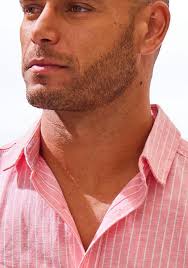 John Devin Langarmhemd in Leinenoptik, Streifenhemd aus reiner Baumwolle,  regular-fit