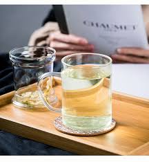 Scandi Style Tea Infuser Glass Cup