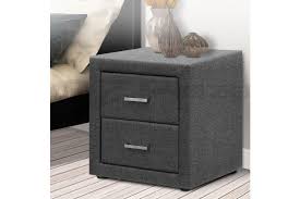 Grey bedside table from alibaba.com at the touch of a button. Dick Smith Artiss Bedside Table Fabric Grey Home Garden Furniture Bedside Tables Furniture
