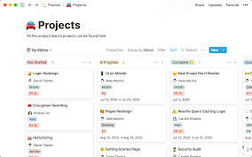 Notion project comparison