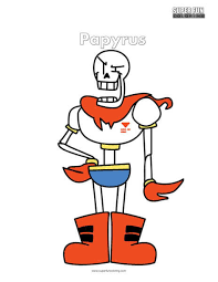 How to draw undertale characters undertale coloring book youtube. Undertale Papyrus Coloring Page Super Fun Coloring