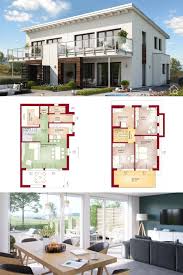 Doppelhaushalfte Modern Mit 4 Zimmer Grundriss Pultdach Architektur 120 Qm Loggia Balkon House Architecture Design Modern Architecture Design House Design