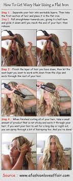 How To Get Wavy Hair Using A Flat Iron Wavy Hairstyles Tutorial Hair Styles Wavy Hair