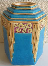 Longwy Art Deco Hexagonalis Vaza Mode Art Deco Art Deco Motif Art Deco