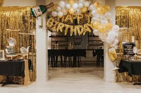 Create a focal point for your food area or candy buffet with a black and gold art deco backdrop. How To Throw A Great Gatsby Themed Party Haute Off The Rack Gatsby Birthday Party Great Gatsby Themed Party Gatsby Themed Party
