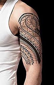 See tribal arm tattoos stock video clips. Tribal Tattoo Men S Tattoo Upper Arm Tattoo Sticker Maori Tattoo Al031 Amazon De Beauty