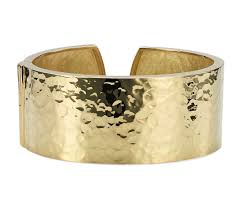 5.0 out of 5 stars 1. Wide Hammered Hinged Cuff In 18k Italian Yellow Gold 27mm Blue Nile