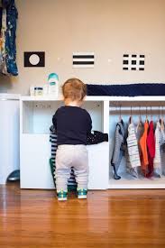 To totally customizable, open clothes storage systems; Montessori Toddler Wardrobe Ikea Besta Hack