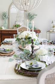 Black And White Farmhouse Kitchen Table Elegant Black White And Green Farmhouse Table Setting For Fall Farmhouse Table Setting Farmhouse Style Table Table Settings