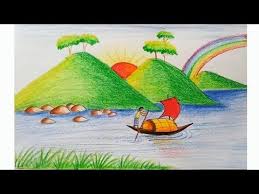 Youtube Scenery Drawing For Kids Nature Drawing For Kids Nature Drawing