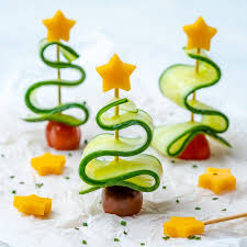 This collection of a dozen delicious finger food recipes for christmas parties is a great. Cucumber Christmas Trees Clean Food Crush